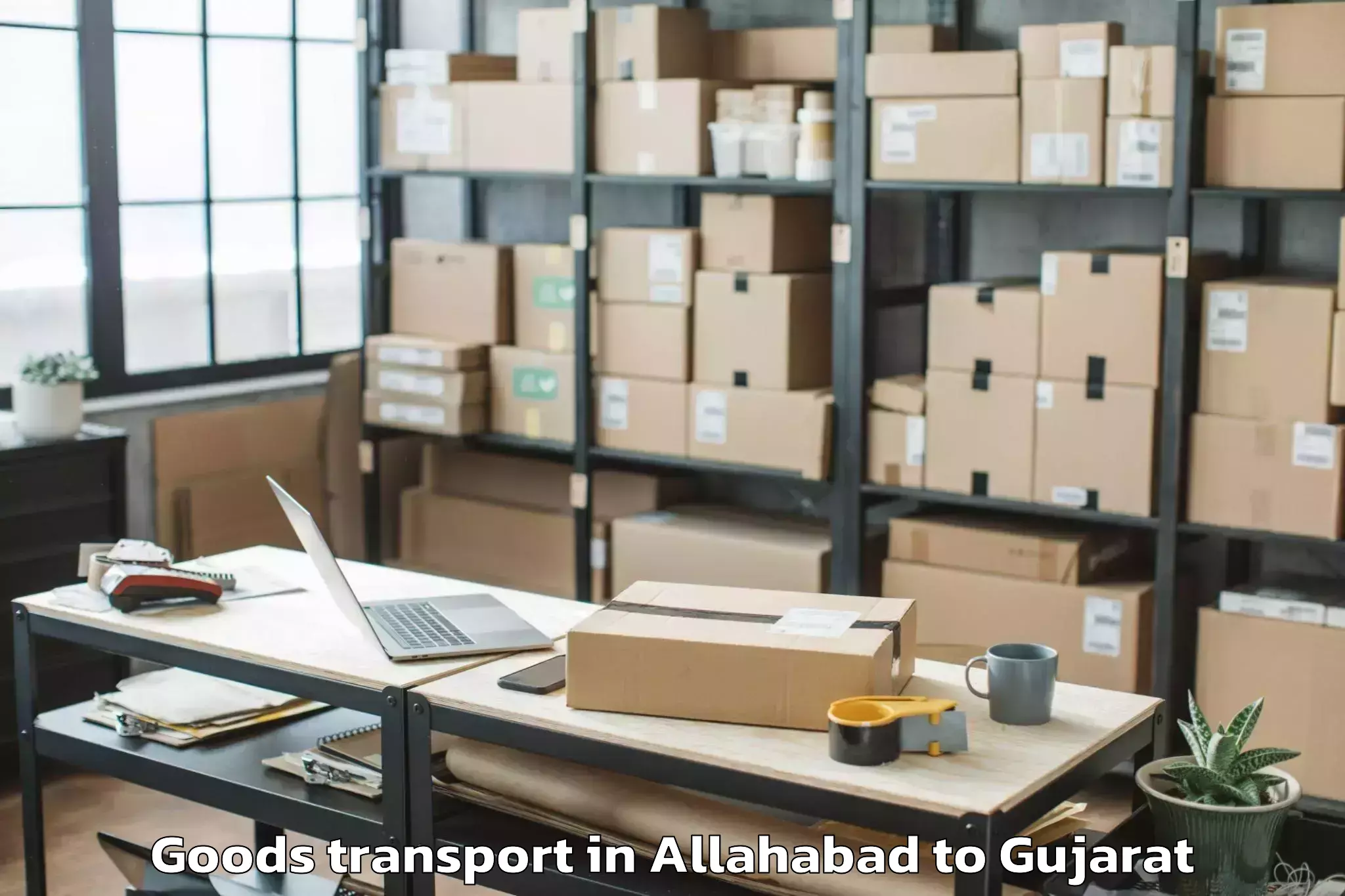 Top Allahabad to Abrama Goods Transport Available